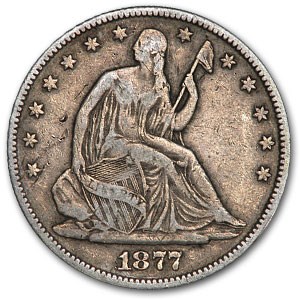 Buy 1877 Liberty Seated Half Dollar Fine | APMEX