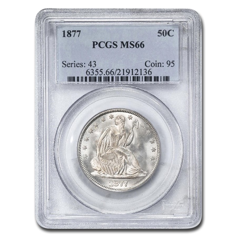 1877 Liberty Seated Half Dollar MS-66 PCGS