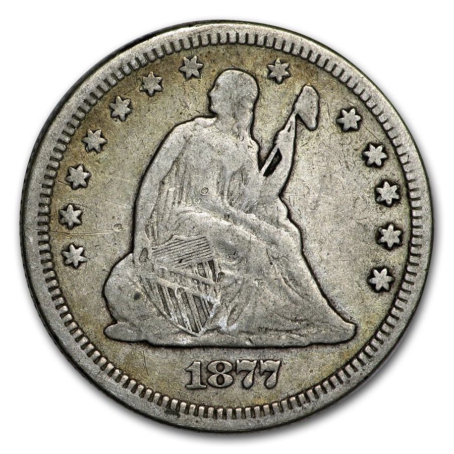 1877 Liberty Seated Quarter Fine