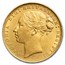 1877-M Australia Gold Sovereign Young Victoria BU