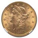 1877-S $20 Liberty Gold Double Eagle MS-63 NGC