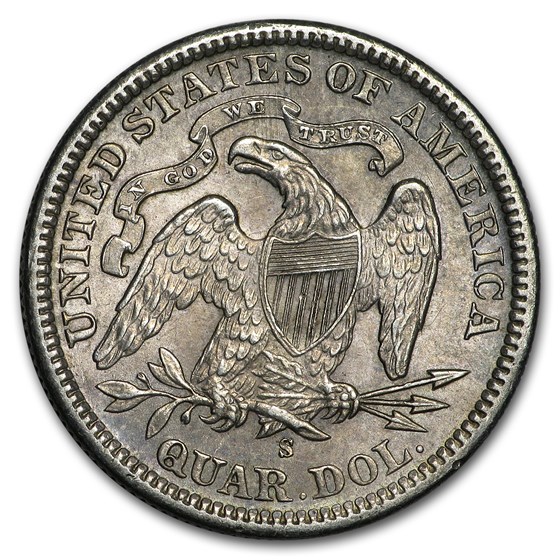 Buy 1877-S Liberty Seated Quarter AU | APMEX