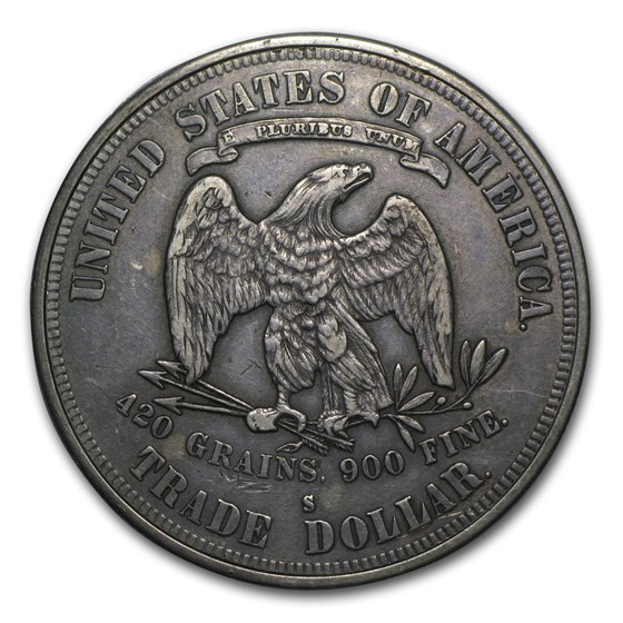 Buy 1877-S Trade Dollar (Opium Dollar, Hinged Box Dollar) | APMEX