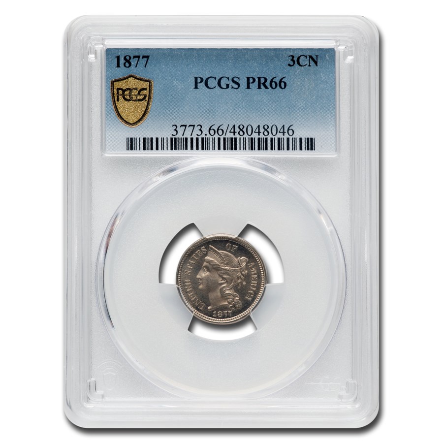 1877 Three Cent Nickel PR-66 PCGS