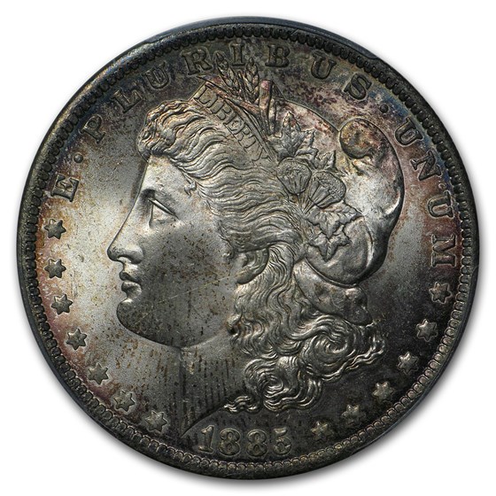 Buy 1878-1904 Morgan Dollars MS-66 PCGS (Toned, Obv/Rev) | APMEX