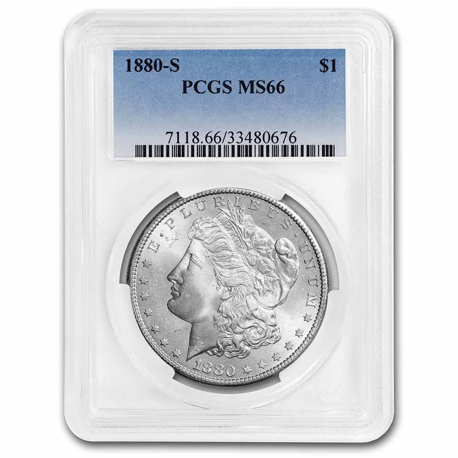 Ms66 shops + 1886 morgan silver dollar