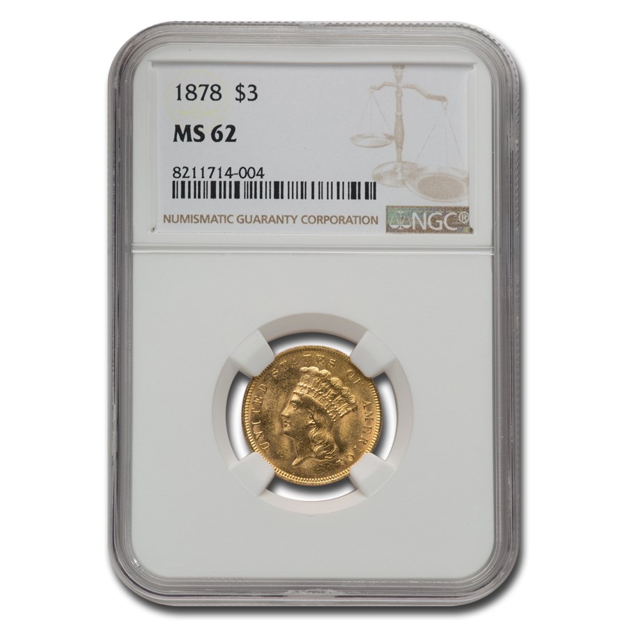 Buy 1878 $3 Gold Princess MS-62 NGC | APMEX