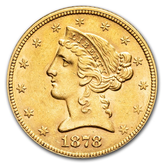 Buy 1878 $5 Liberty Gold Half Eagle AU | APMEX