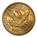 1878 $5 Liberty Gold Half Eagle MS-65 PCGS