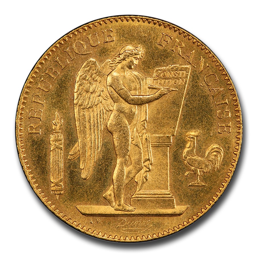 1878-A France Gold 50 Francs MS-64 PCGS