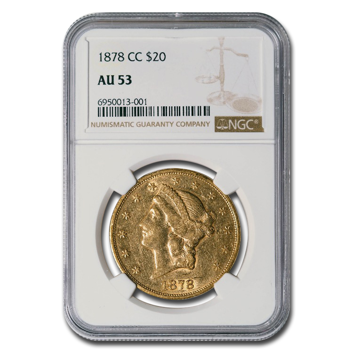 Buy 1878-CC $20 Liberty Gold Double Eagle AU-53 NGC | APMEX