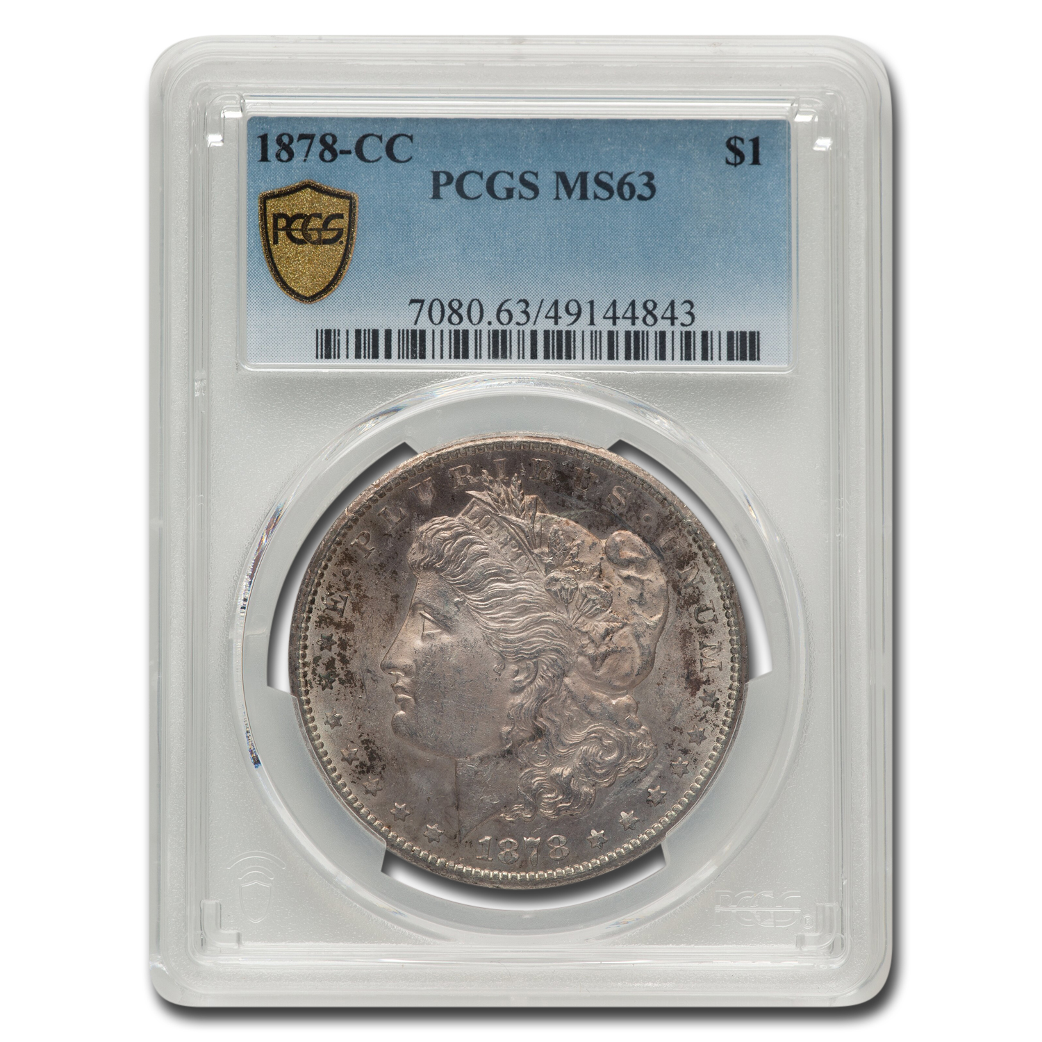 Buy 1878-CC Morgan Dollar MS-63 PCGS (Toned Obv & Rev) | APMEX