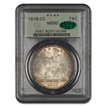 1878-CC Trade Dollar MS-60 PCGS CAC (Early Green Label)