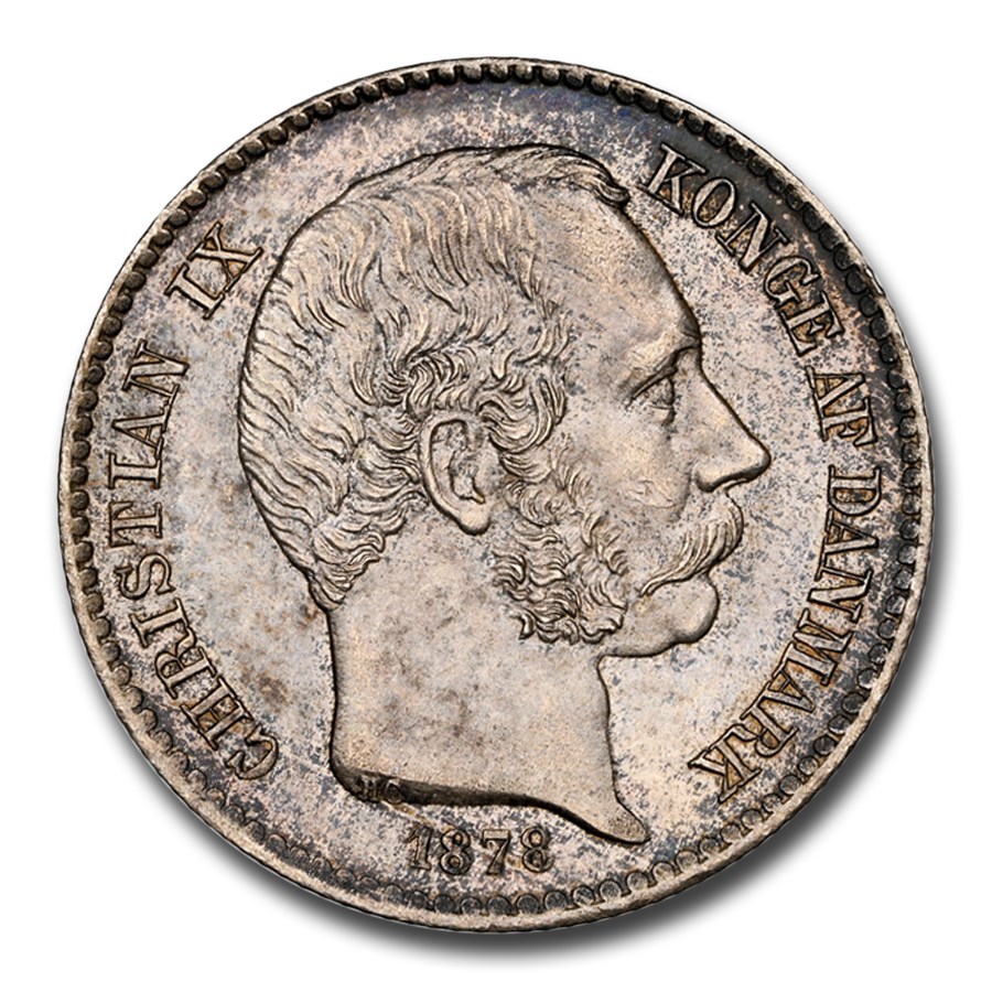 1878 Danish West Indies Silver 10 Cents MS-66 NGC