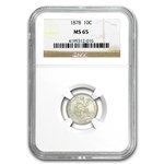 1878 Liberty Seated Dime MS-65 NGC