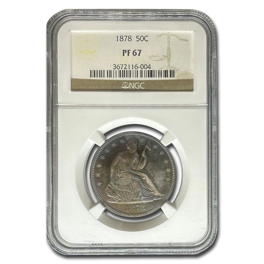 1878 Liberty Seated Half Dollar PF-67 NGC