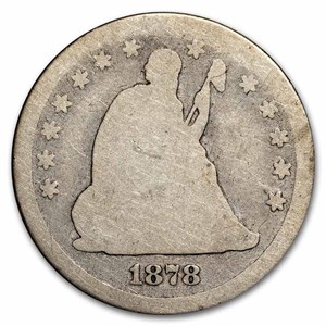 Buy 1878 Liberty Seated Quarter AG | APMEX