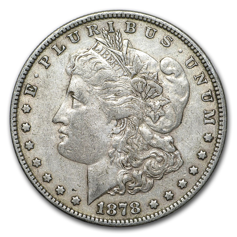 1878 Morgan Dollar 7 Tailfeathers Rev of 78 XF