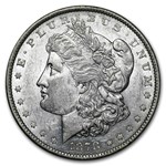 1878 Morgan Dollar 7 Tailfeathers Rev of 79 AU-58