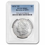 1878 Morgan Dollar 7 TF Rev of 79 MS-62 PCGS