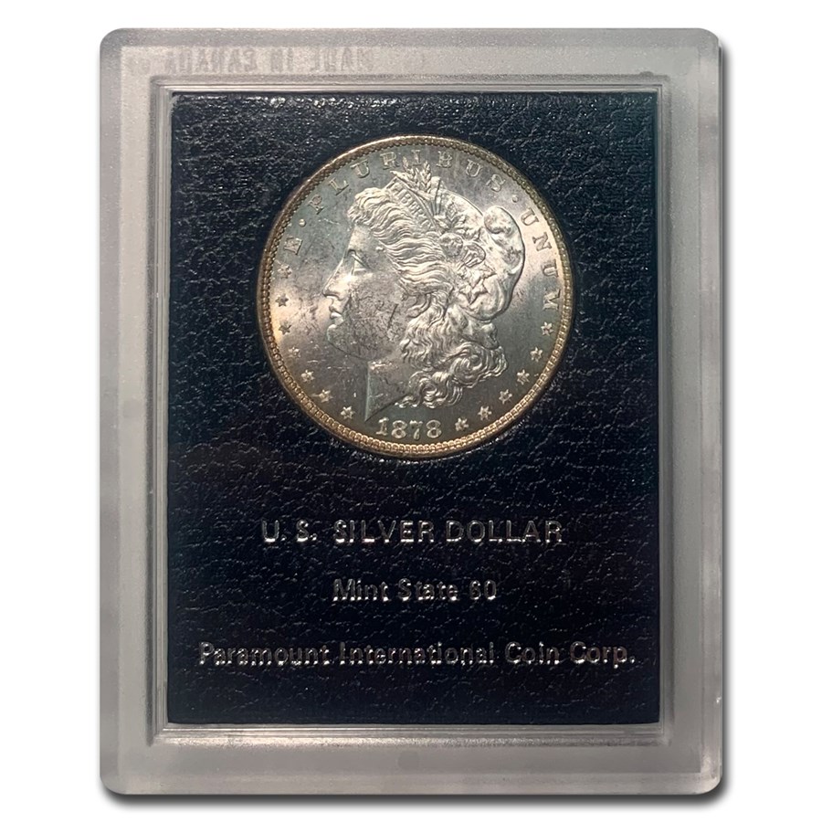 1878 Morgan Dollar 8 Tailfeather MS-60 (Paramount)