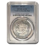 1878 Morgan Dollar 8 TF AU-55 PCGS (VAM-9, Top-100)