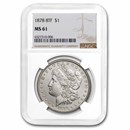 1878 Morgan Dollar 8 TF MS-61 NGC