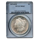 1878 Morgan Dollar 8 TF MS-62 PCGS