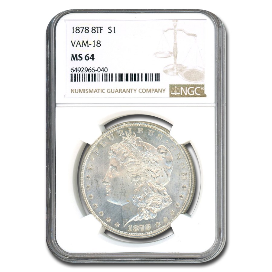 1878 Morgan Dollar MS-64 NGC (VAM-18)