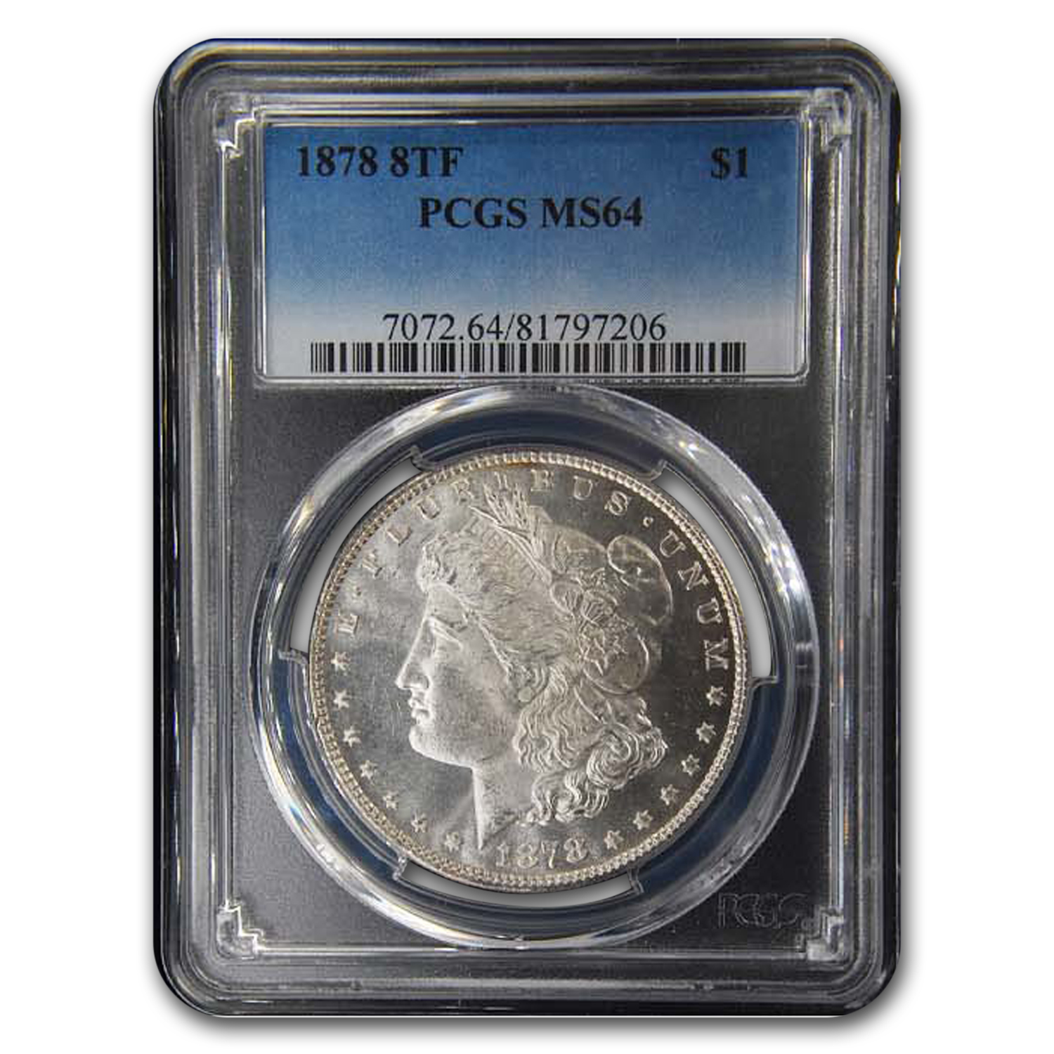 Buy 1878 Morgan Silver Dollar 8 TF MS-64 PCGS | APMEX