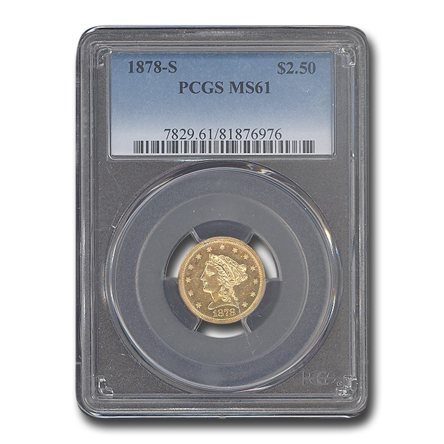 Buy 1878-s $2.50 Liberty Gold Quarter Eagle Ms-61 Pcgs 