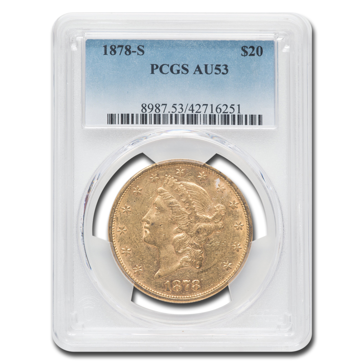 Buy 1878-S $20 Liberty Gold Double Eagle AU-53 PCGS | APMEX