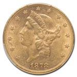 1878-S $20 Liberty Gold Double Eagle AU-55 PCGS