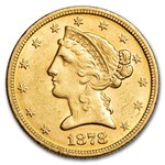 1878-S $5 Liberty Gold Half Eagle AU