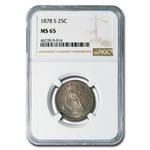 1878-S Liberty Seated Quarter MS-65 NGC