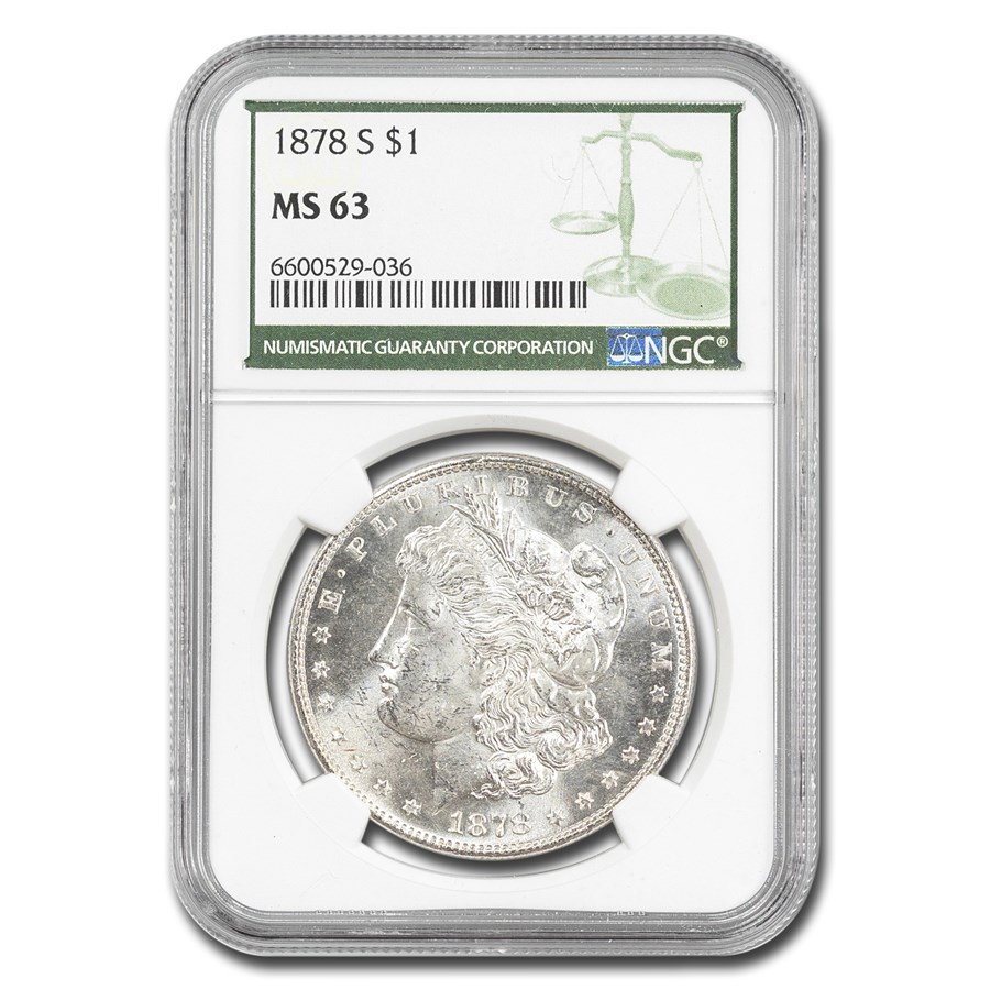 1878-S Morgan Dollar MS-63 NGC (Green Label)