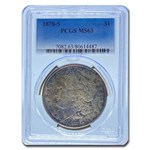 1878-S Morgan Dollar MS-63 PCGS (Obv & Rev Toning)