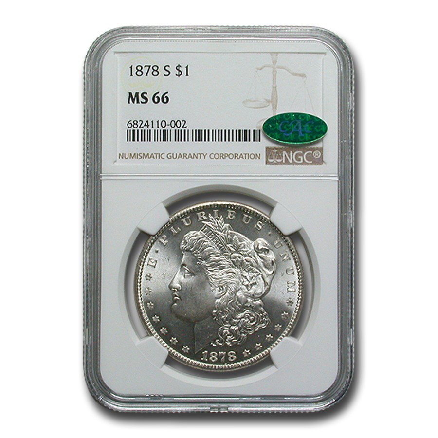 1878-s Morgan Dollar Ms-66 Ngc Cac