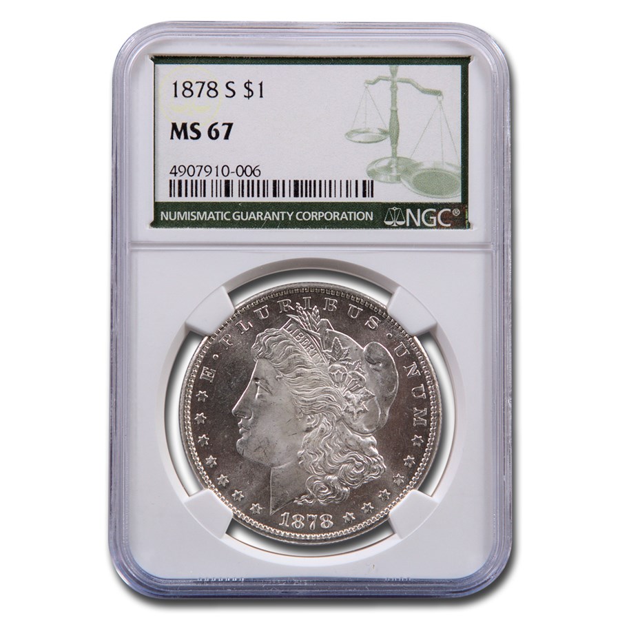 1878-S Morgan Dollar MS-67 NGC (Green Label)