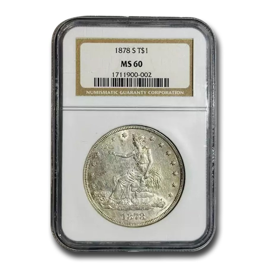 1878-S Trade Dollar MS-60 NGC