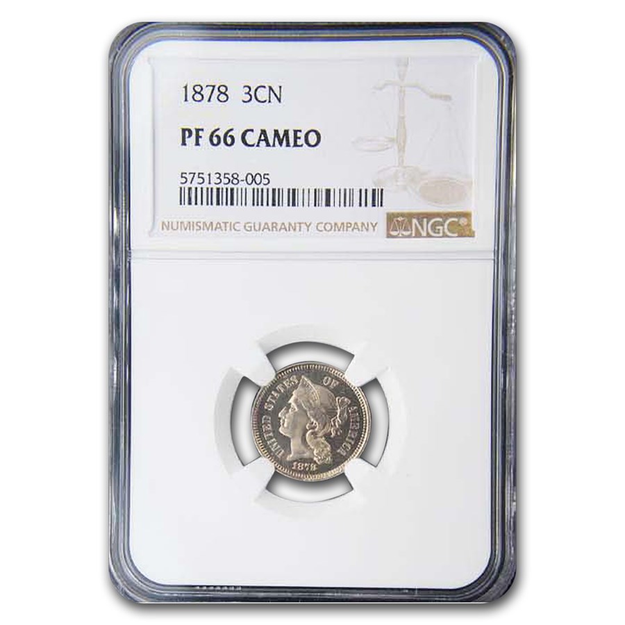 1878 Three Cent Nickel PF-66 Cameo NGC