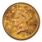 1879 $1 Indian Head Gold MS-67 PCGS