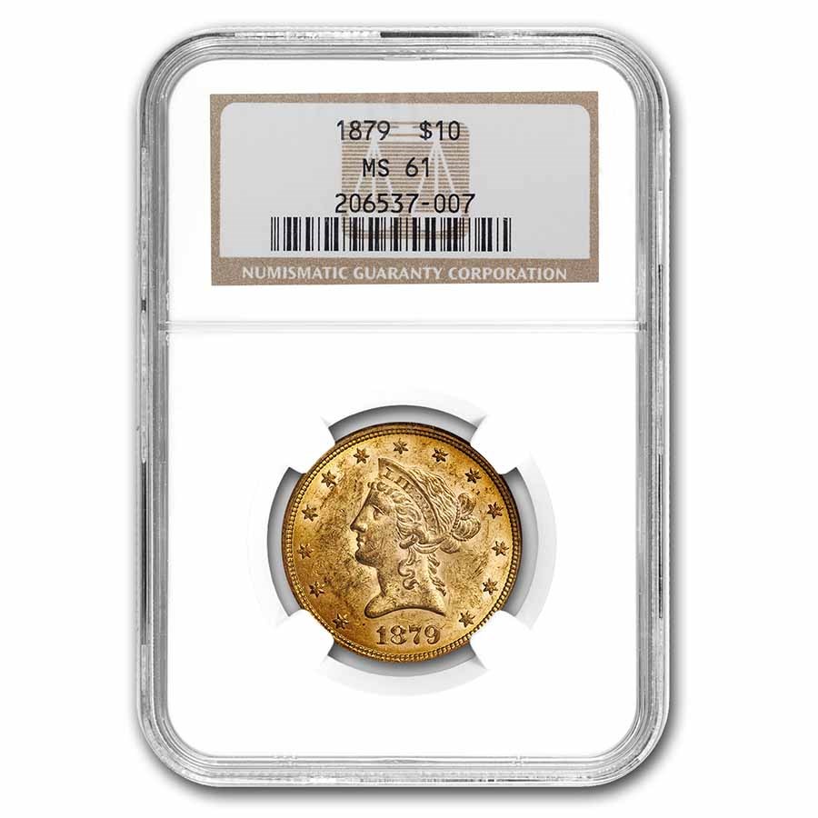 1879 $10 Liberty Gold Eagle MS-61 NGC