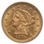 1879 $2.50 Liberty Gold Quarter Eagle MS-63 PCGS