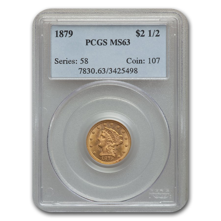 1879 $2.50 Liberty Gold Quarter Eagle MS-63 PCGS