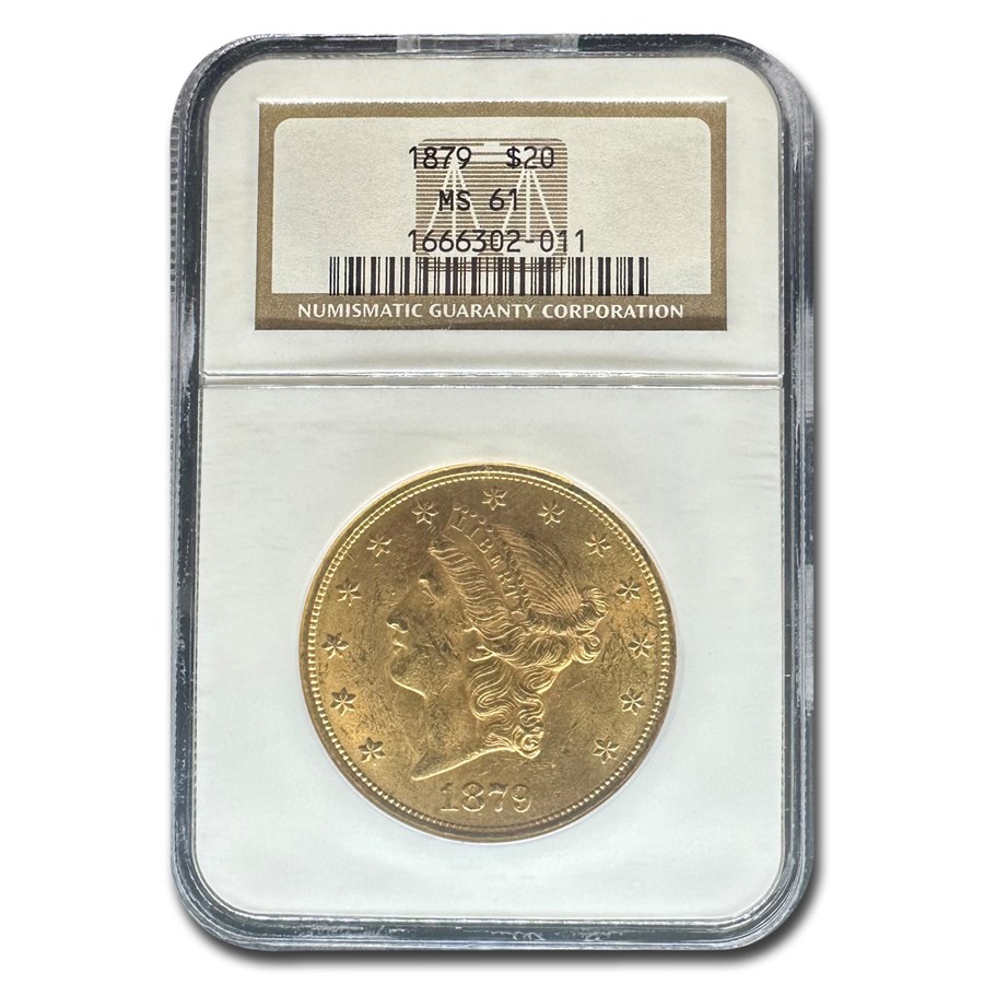 1879 $20 Liberty Gold Double Eagle MS-61 NGC