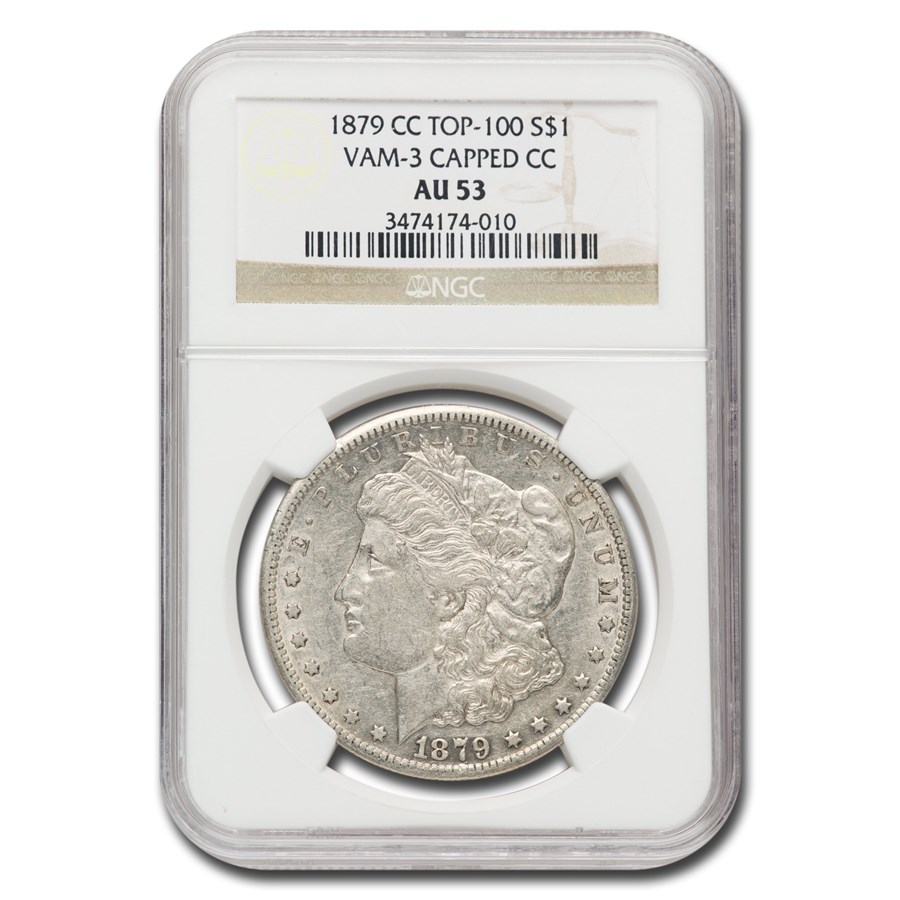 1879-CC Morgan Dollar AU-53 NGC (Vam-3, Capped CC)