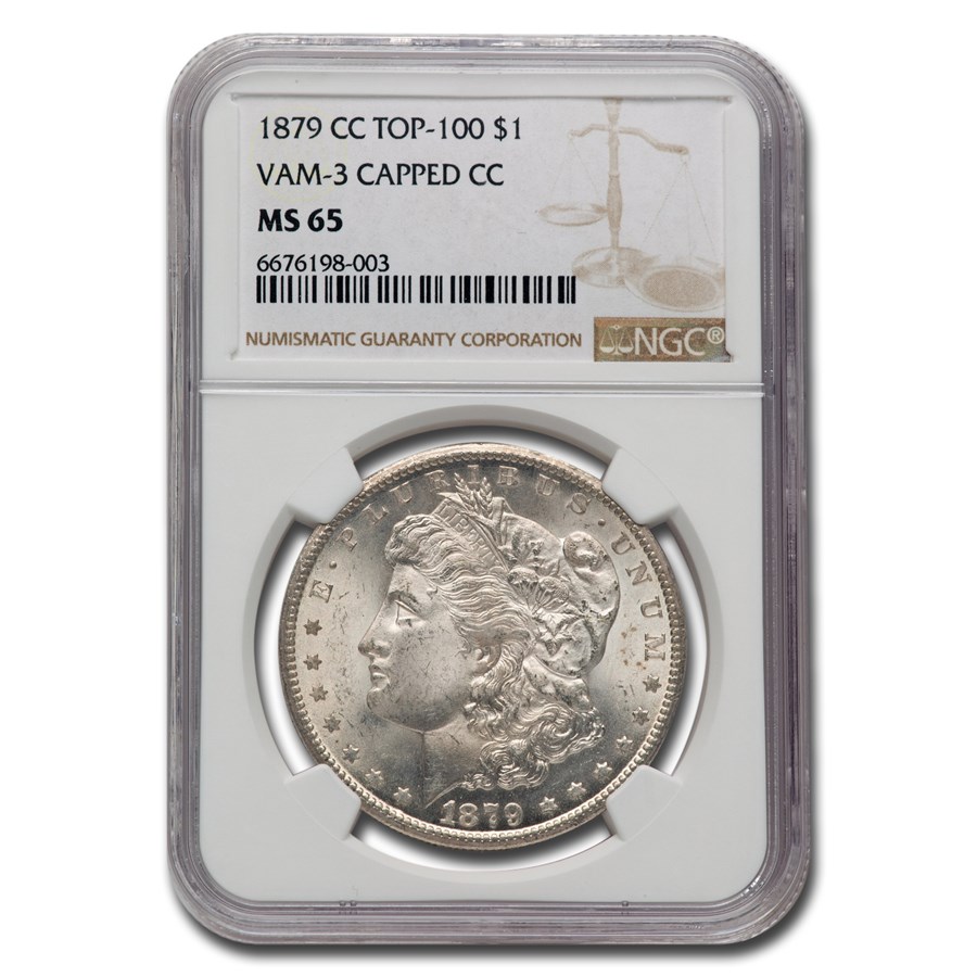 1879-CC Morgan Dollar MS-65 NGC (VAM-3, Capped C)