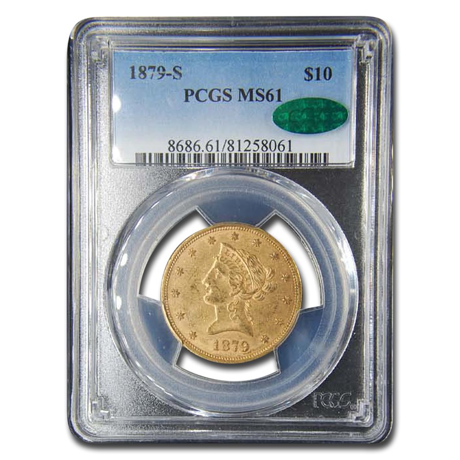1879-S $10 Liberty Gold Eagle MS-61 PCGS CAC