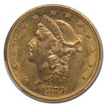 1879-S $20 Liberty Gold Double Eagle MS-61 PCGS